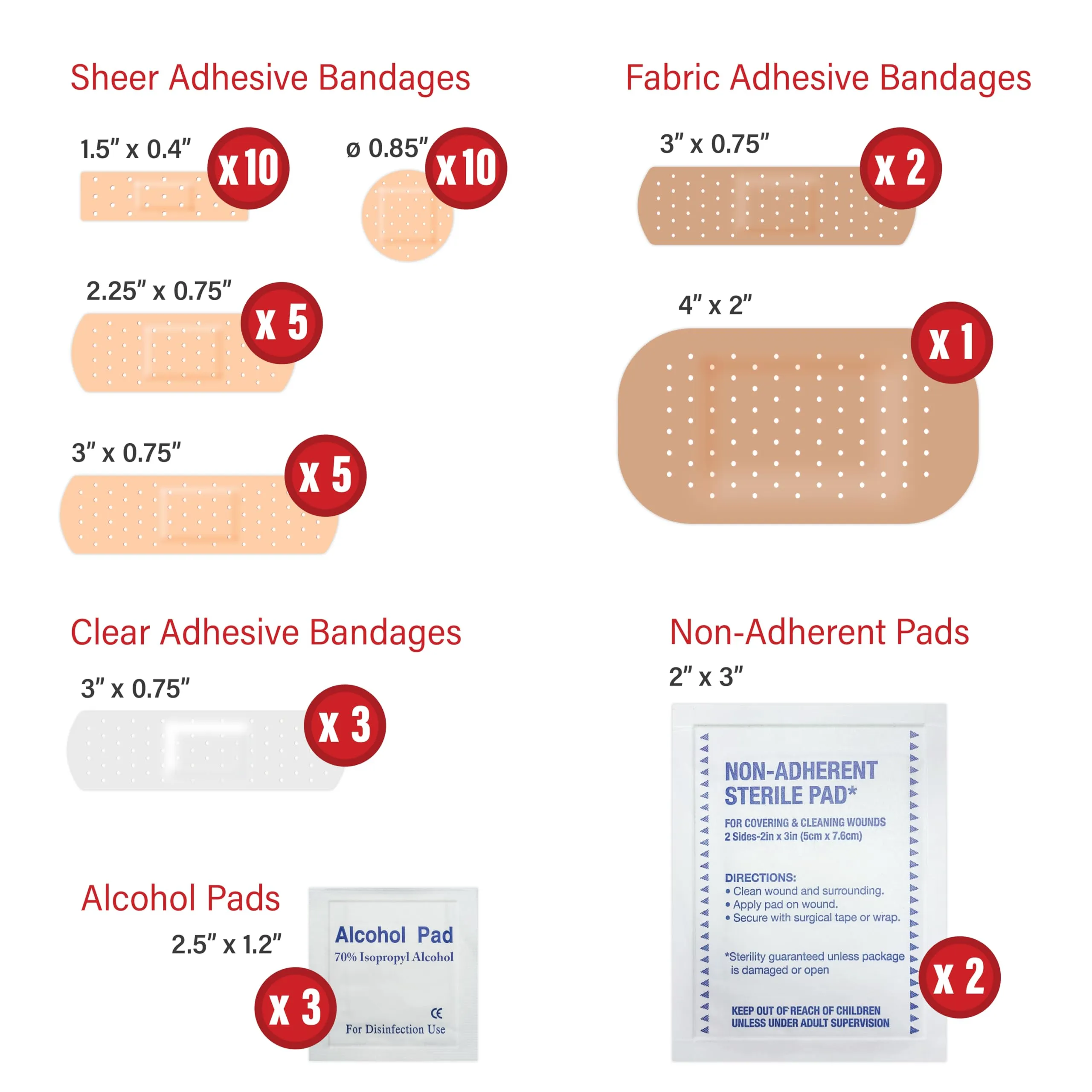 500 Piece Mini First Aid Kit for Home, Car, Office, Outdoors, Travel Size Small First Aid Kits with Adhesive Bandages and Pads - Bulk First Aid Supplies in Compact & Lightweight Case (12 Pack) 500 Pieces [12 Pack]