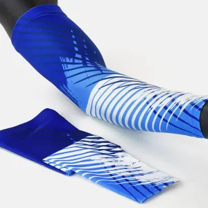 Aerial blue and navy arm sleeve