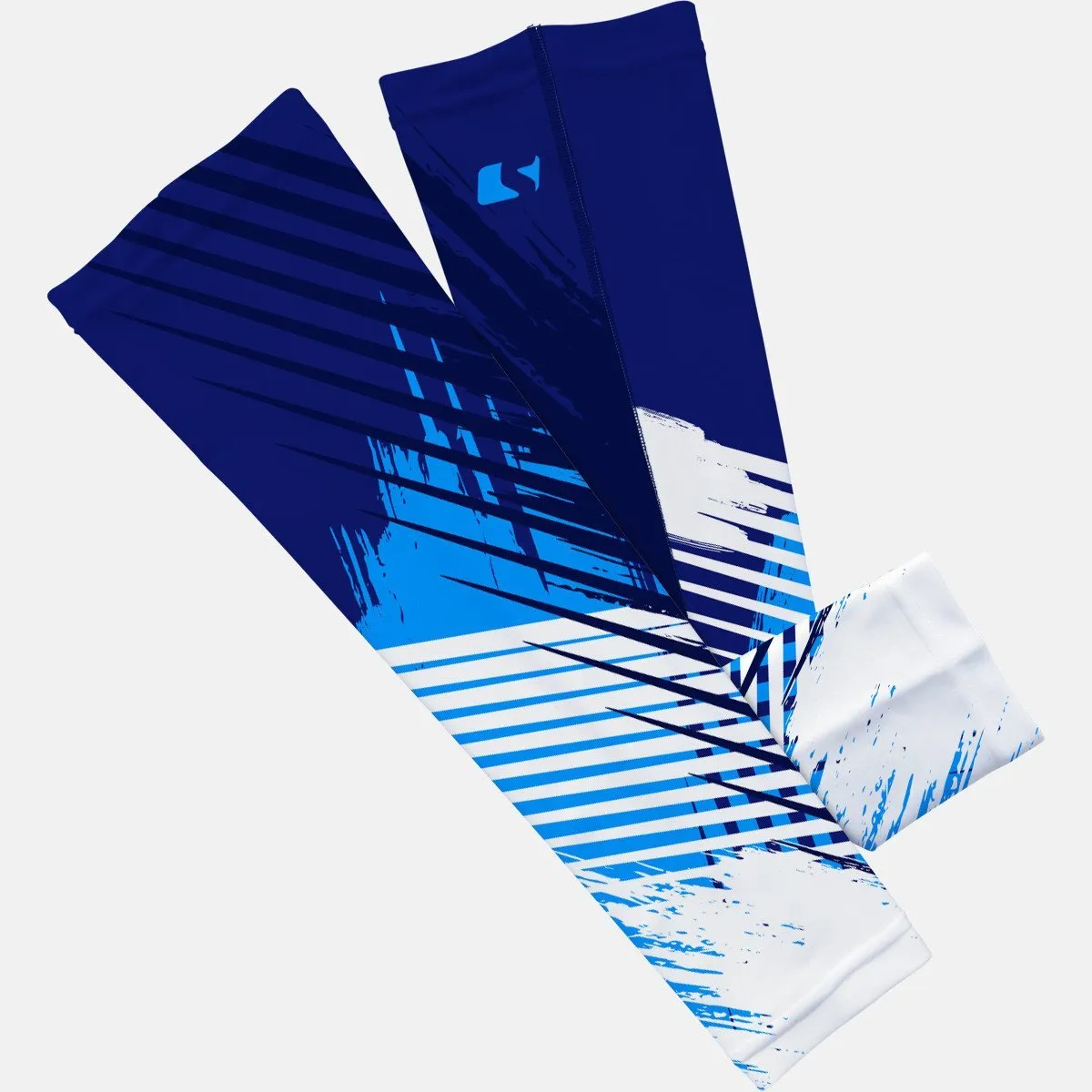 Aerial blue and navy arm sleeve