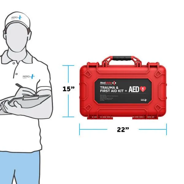 Aero Healthcare M600-4 Modulator Trauma Kit with Heartsine 350P & Bleed Control - XL Rugged Hard Case