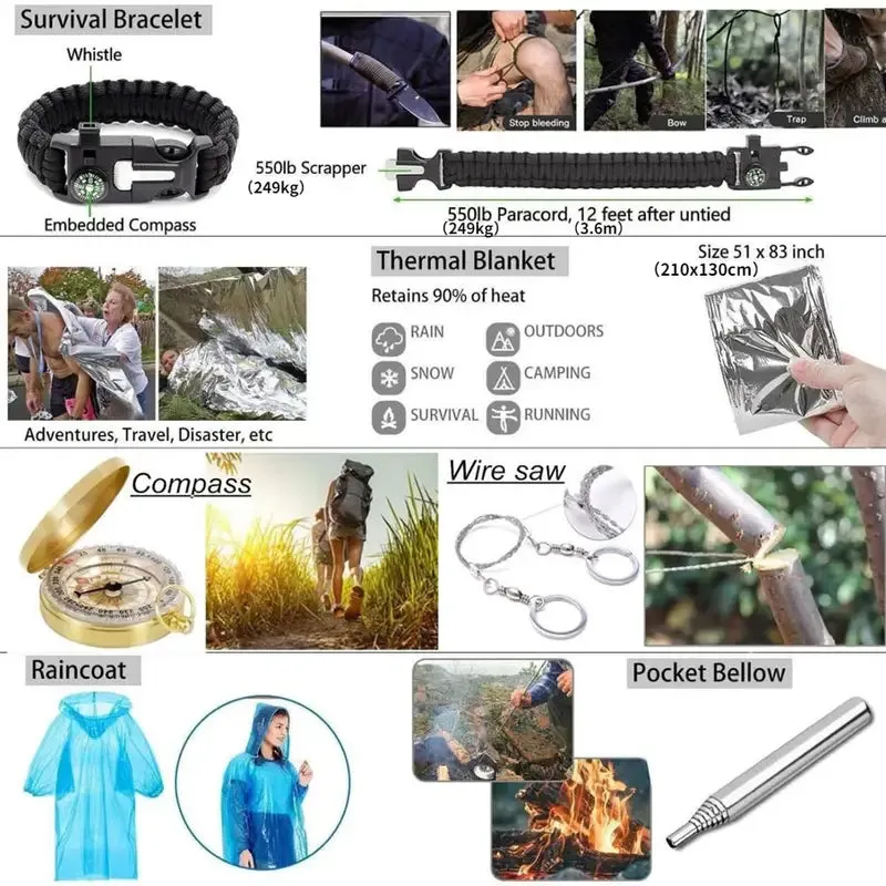 Bag 38-In-1 Survival and First Aid Kit