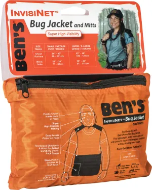 Ben's Invisinet Bug Jacket - L/XL Size with Mosquito Netting for Ultimate Protection