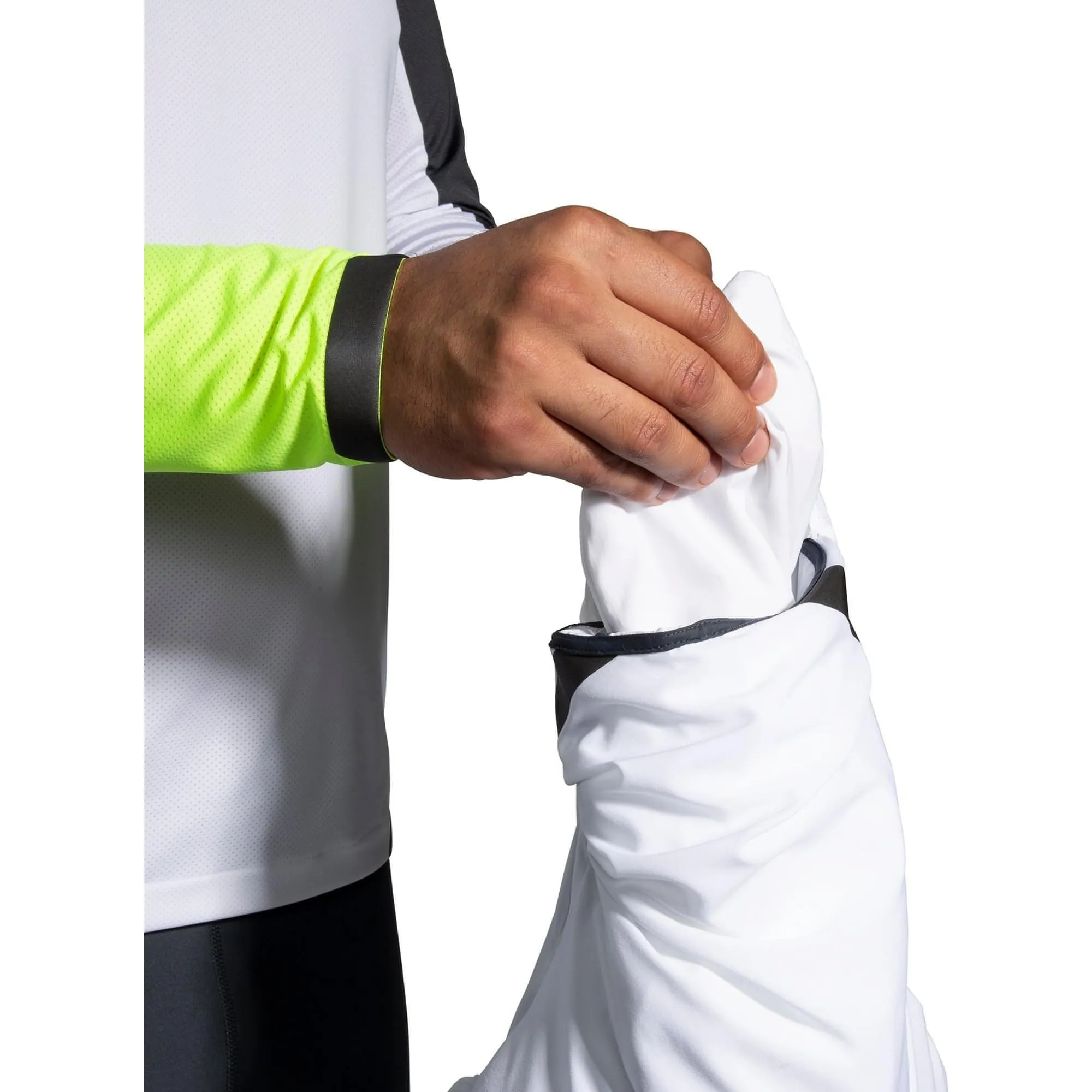Brooks Run Visible Convertible Mens Running Jacket - White
