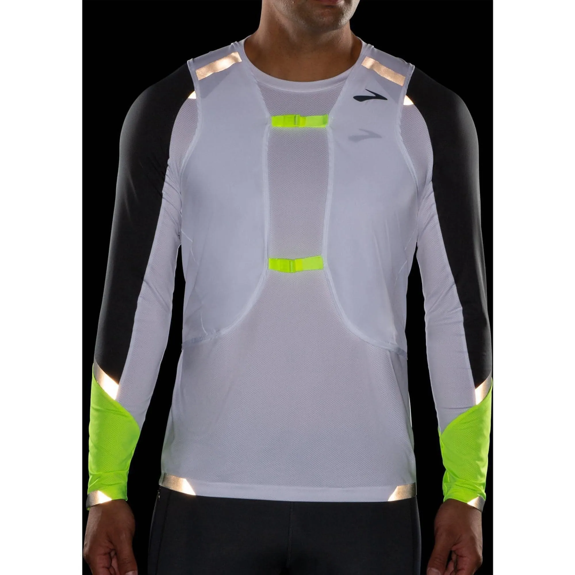 Brooks Run Visible Convertible Mens Running Jacket - White