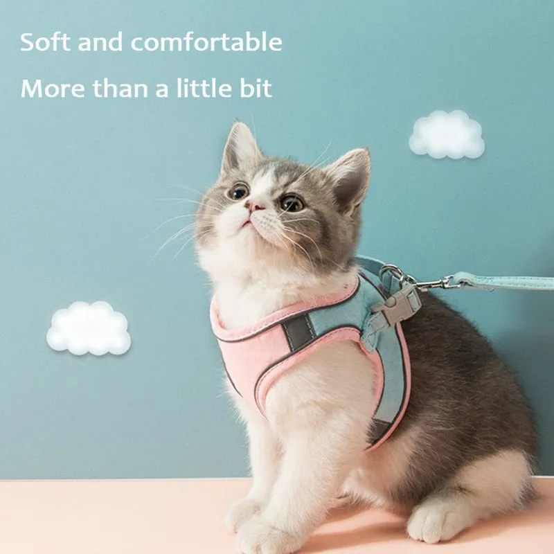 Cat Leash and Harness Vest Set