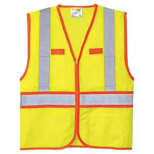 CornerStone Men's Safety Yellow/Safety Orange ANSI 107 Class 2 Dual-Color Safety Vest