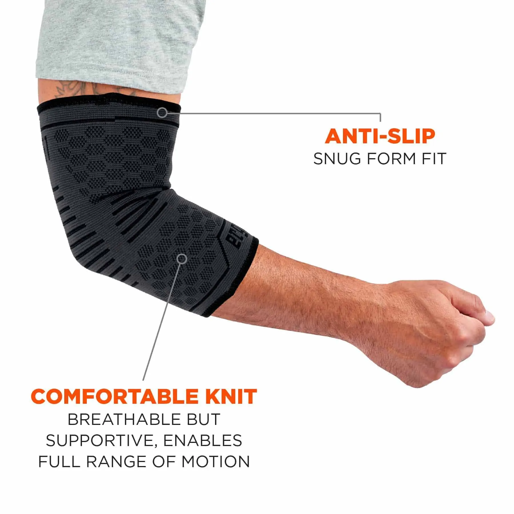 Ergodyne 16592 651 S Black Elbow Compression Sleeve