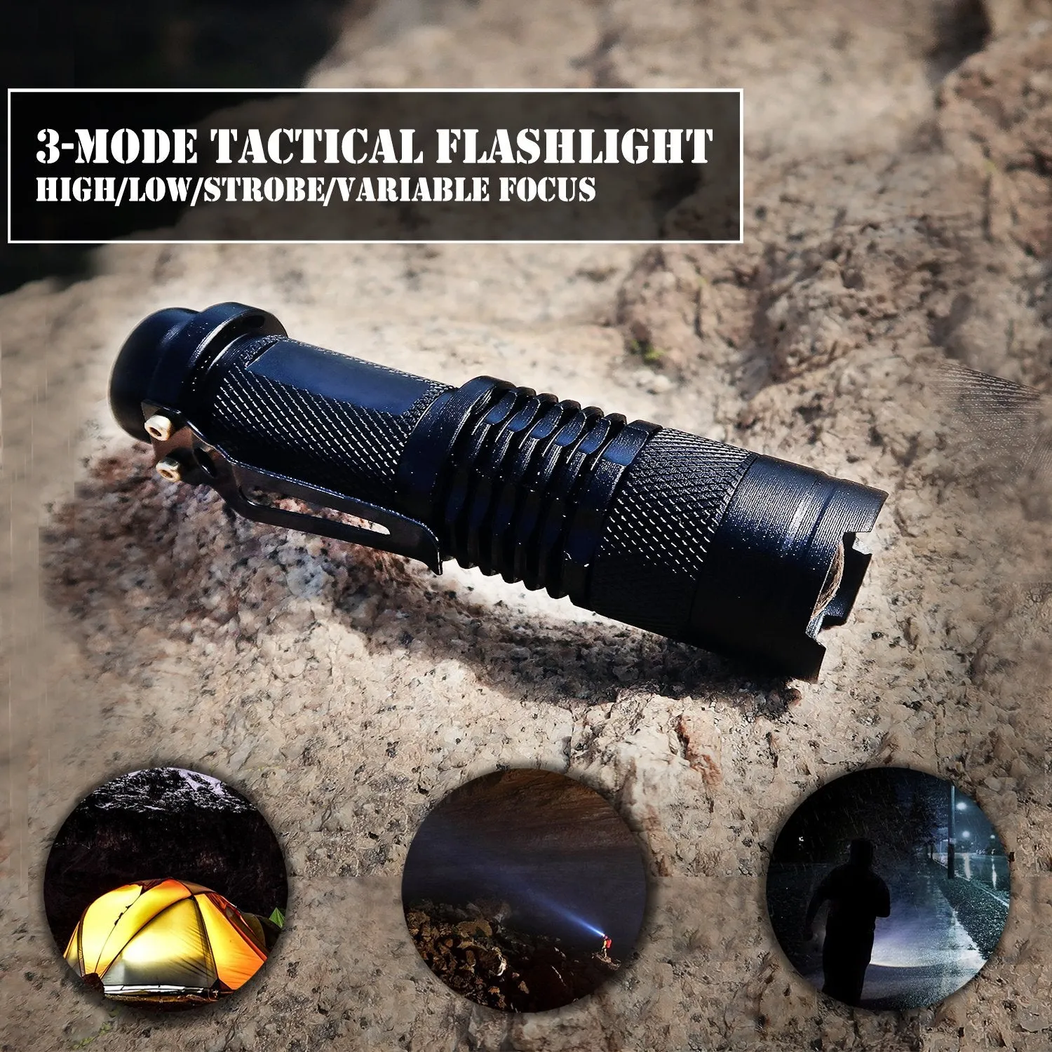 EVERLIT Survival Kit, 80-in-1 Outdoor Gears Tactical Tools Emergency Kit, First Aid Kit, Flashlight, Survival Bracelet, Emergency Blanket, Tactical Pen, for Camping, Hiking, Hunting (CAMO 40-in-1)