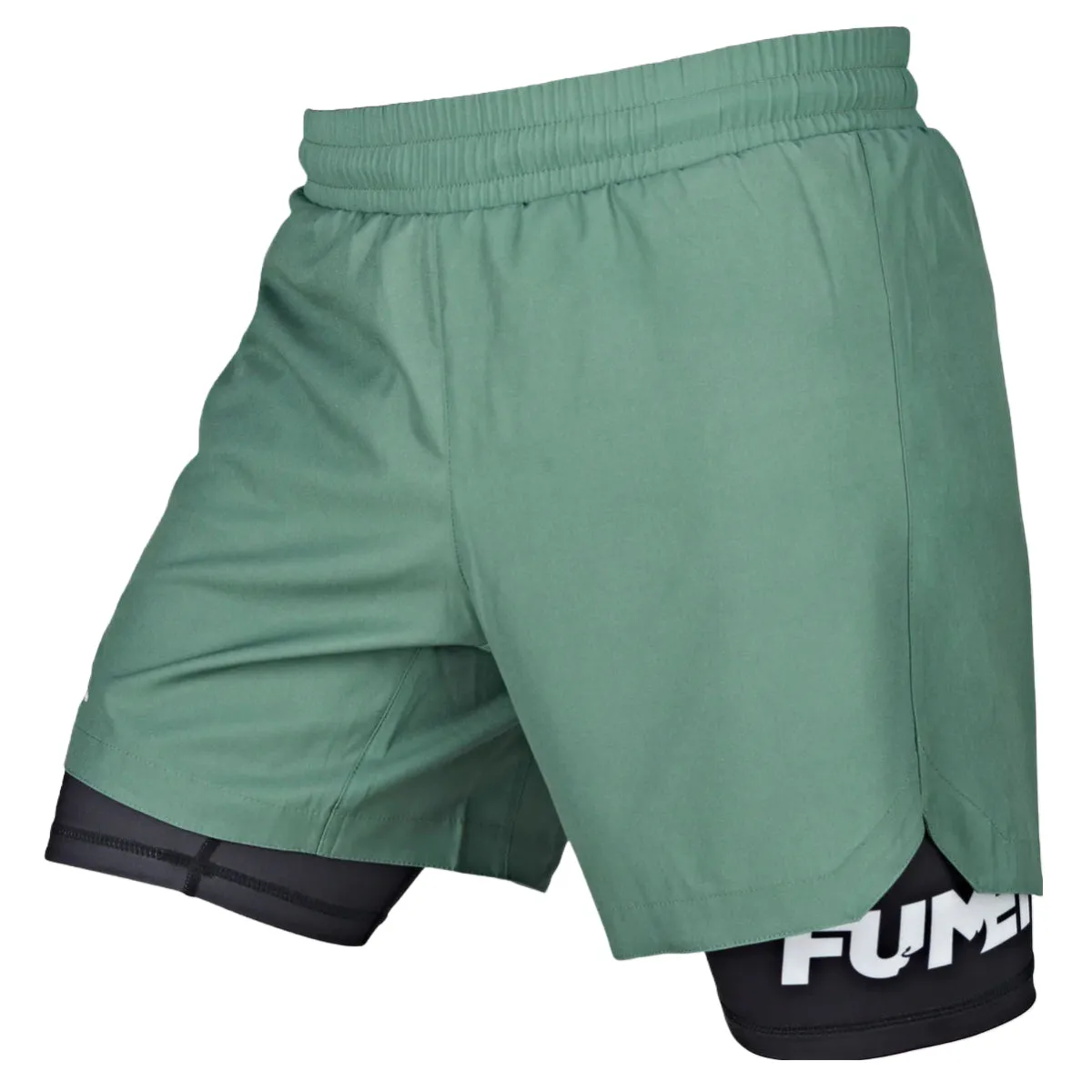 Fumetsu Dual Layer Fight Shorts Khaki/Black