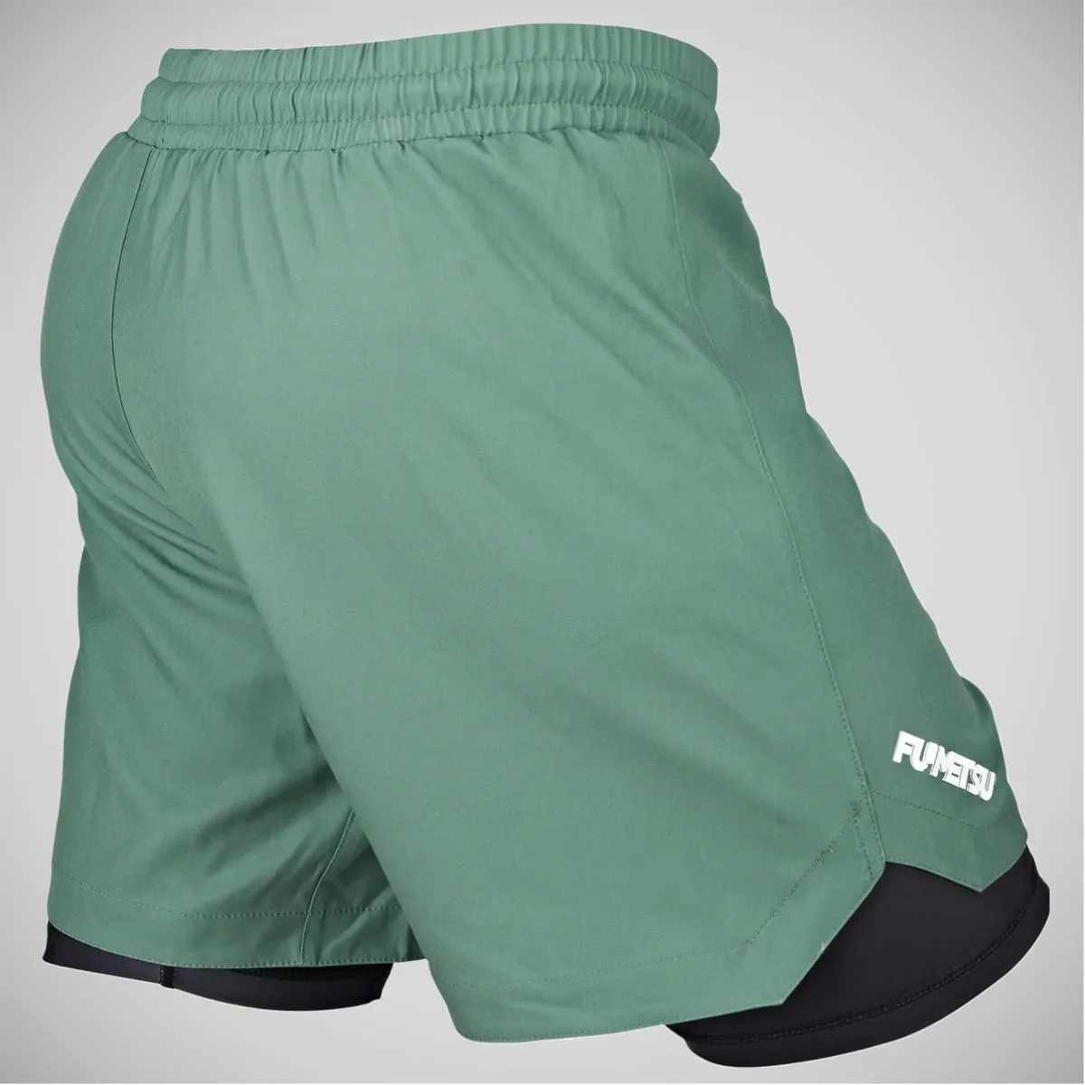Fumetsu Dual Layer Fight Shorts Khaki/Black