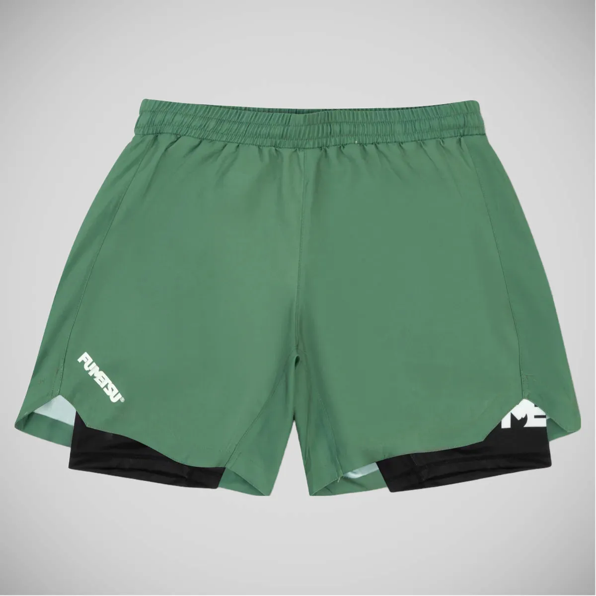 Fumetsu Dual Layer Fight Shorts Khaki/Black
