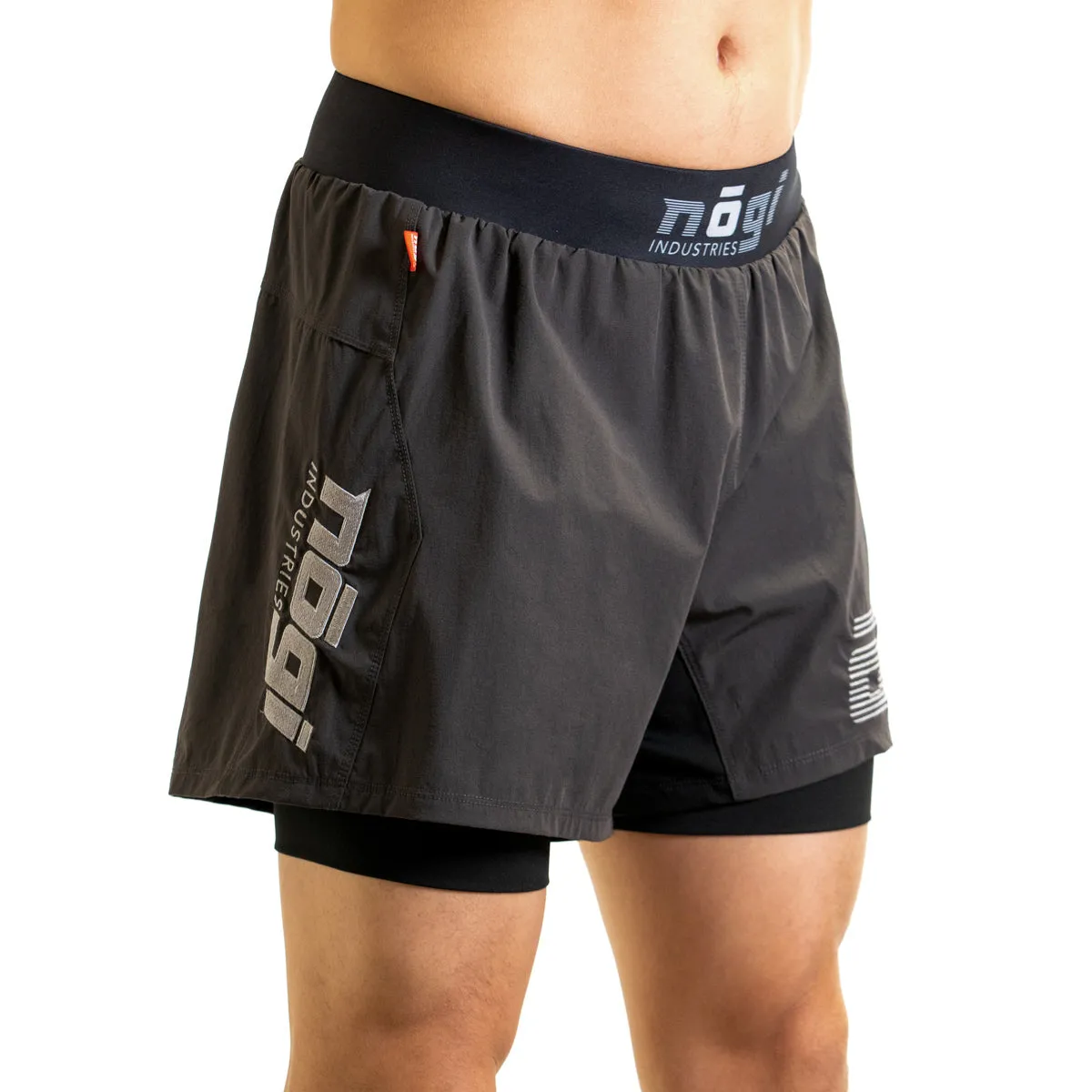 Ghost 5" Premium Lined Grappling Shorts - New Jersey Gray by Nogi Industries