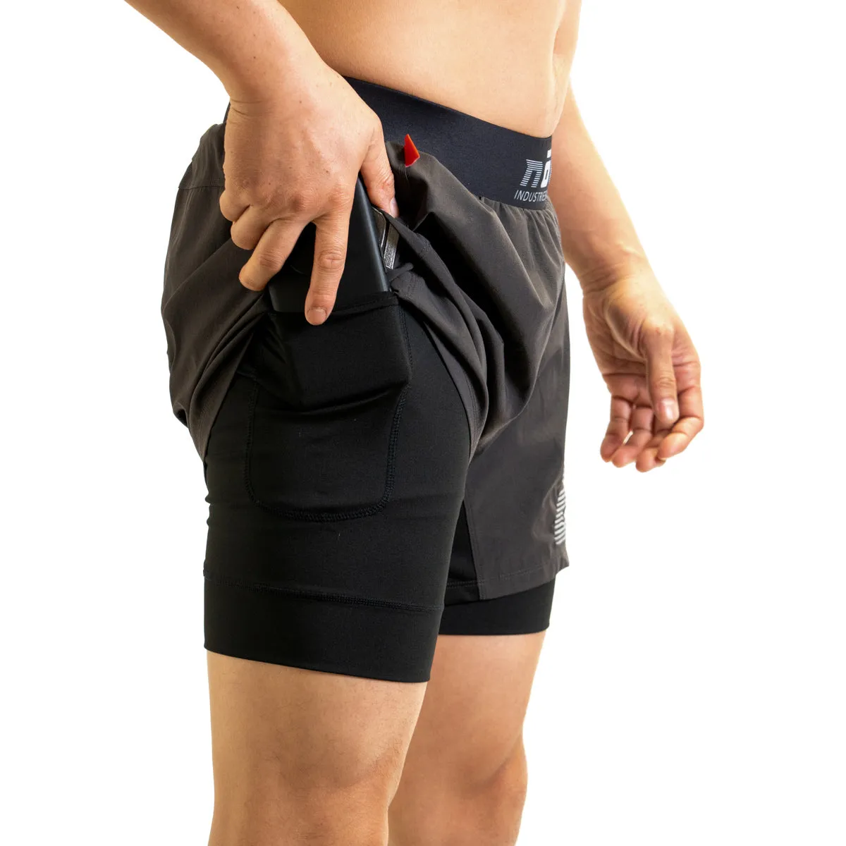 Ghost 5" Premium Lined Grappling Shorts - New Jersey Gray by Nogi Industries
