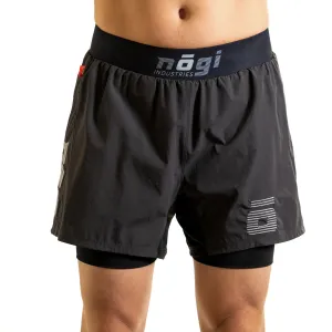 Ghost 5" Premium Lined Grappling Shorts - New Jersey Gray by Nogi Industries