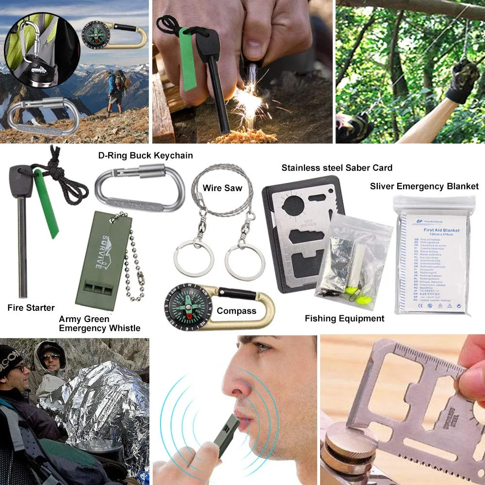 Monoki First Aid Survival Kit, 302Pcs Tactical Molle EMT IFAK Pouch Outdoor Gear EDC Emergency Survival Kits First Aid Kit Trauma Bag for Hiking Camping Hunting Car Travel or Adventures