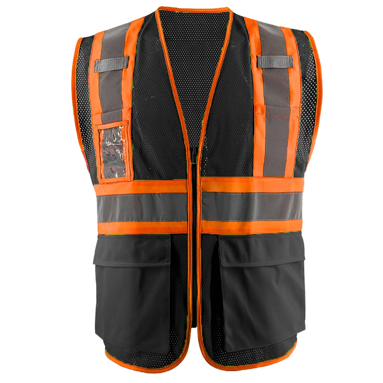SMASYS Mesh Two-Tone Hi Vis Construction Safety Vest for Men Women(LBV-4058)
