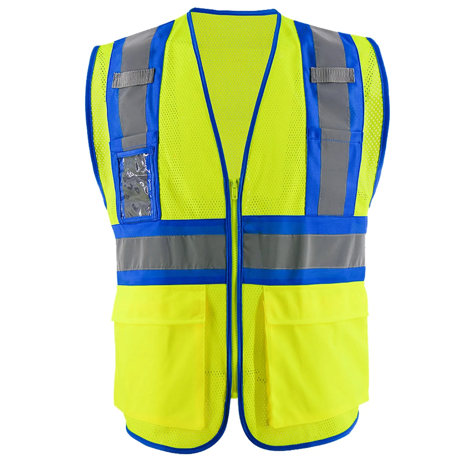SMASYS Mesh Two-Tone Hi Vis Construction Safety Vest for Men Women(LBV-4058)