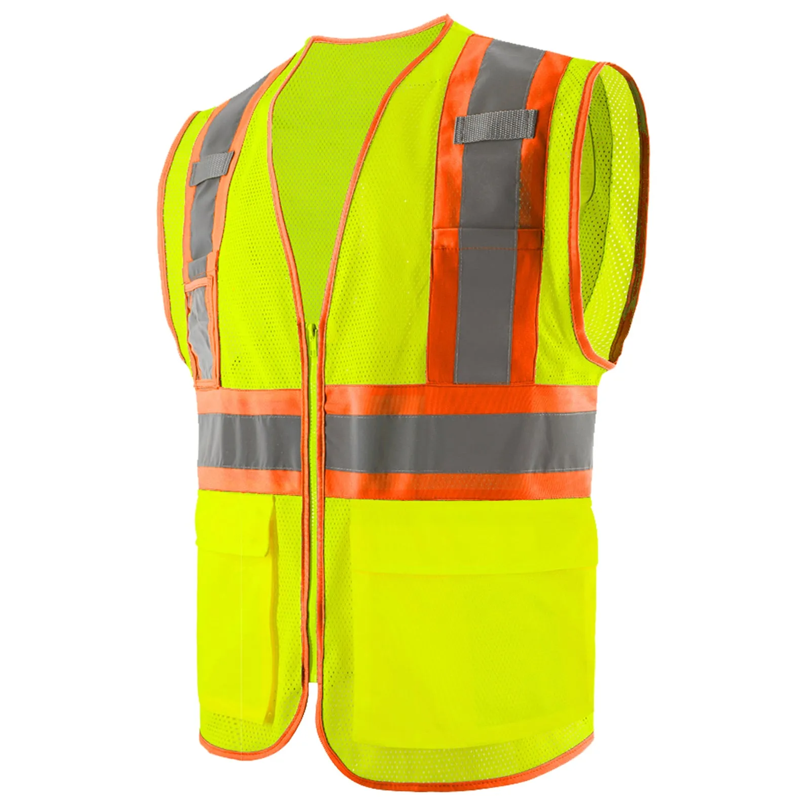 SMASYS Mesh Two-Tone Hi Vis Construction Safety Vest for Men Women(LBV-4058)
