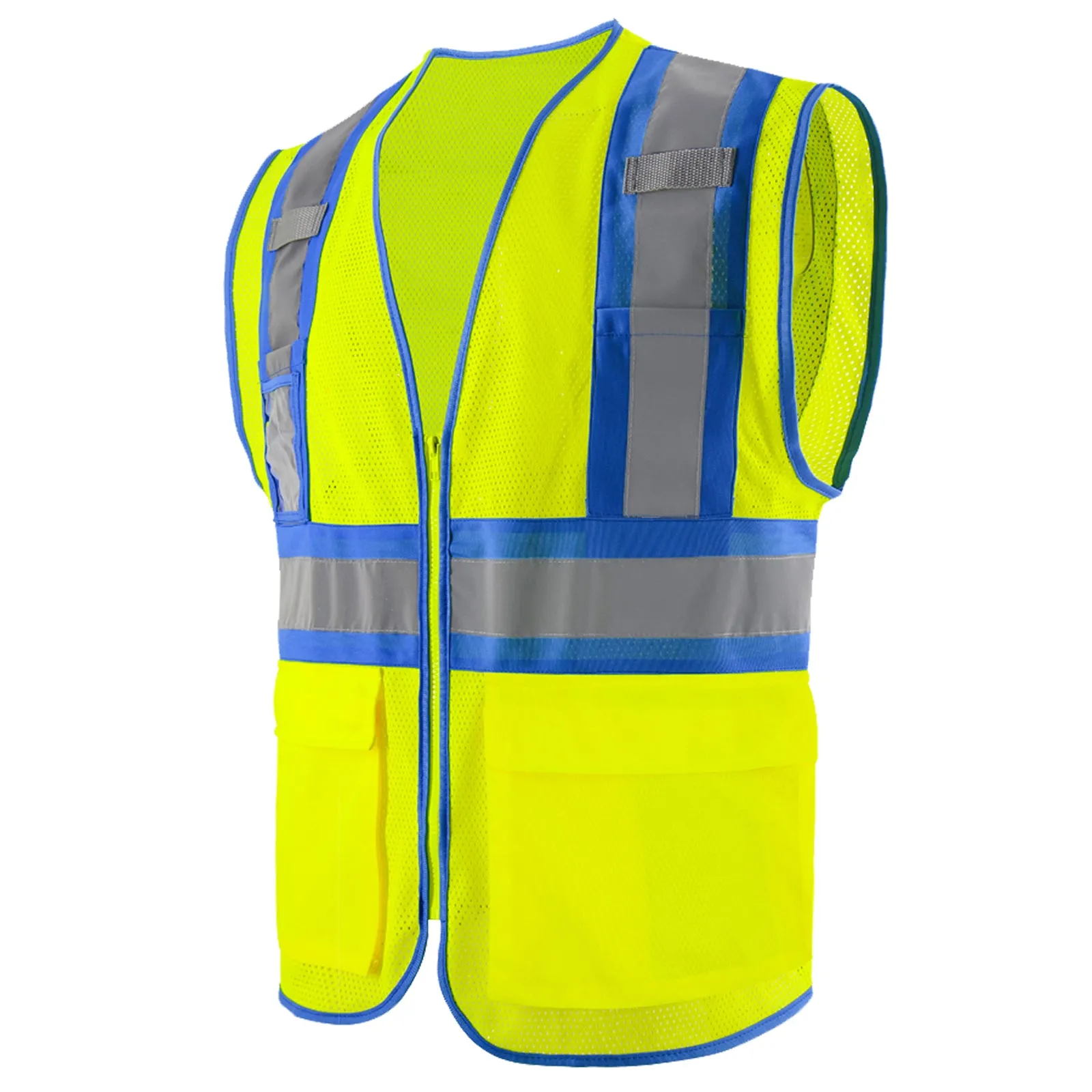 SMASYS Mesh Two-Tone Hi Vis Construction Safety Vest for Men Women(LBV-4058)