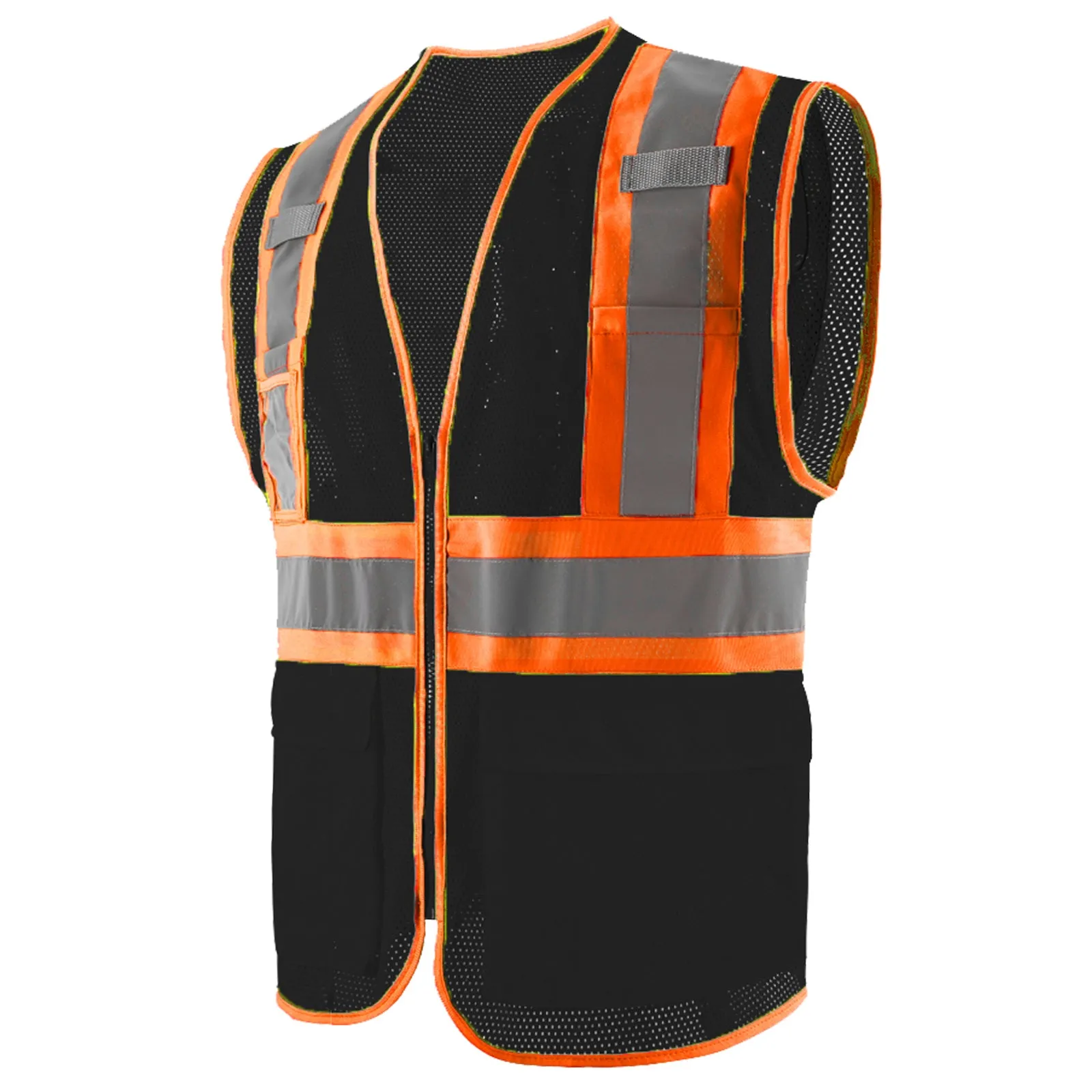 SMASYS Mesh Two-Tone Hi Vis Construction Safety Vest for Men Women(LBV-4058)