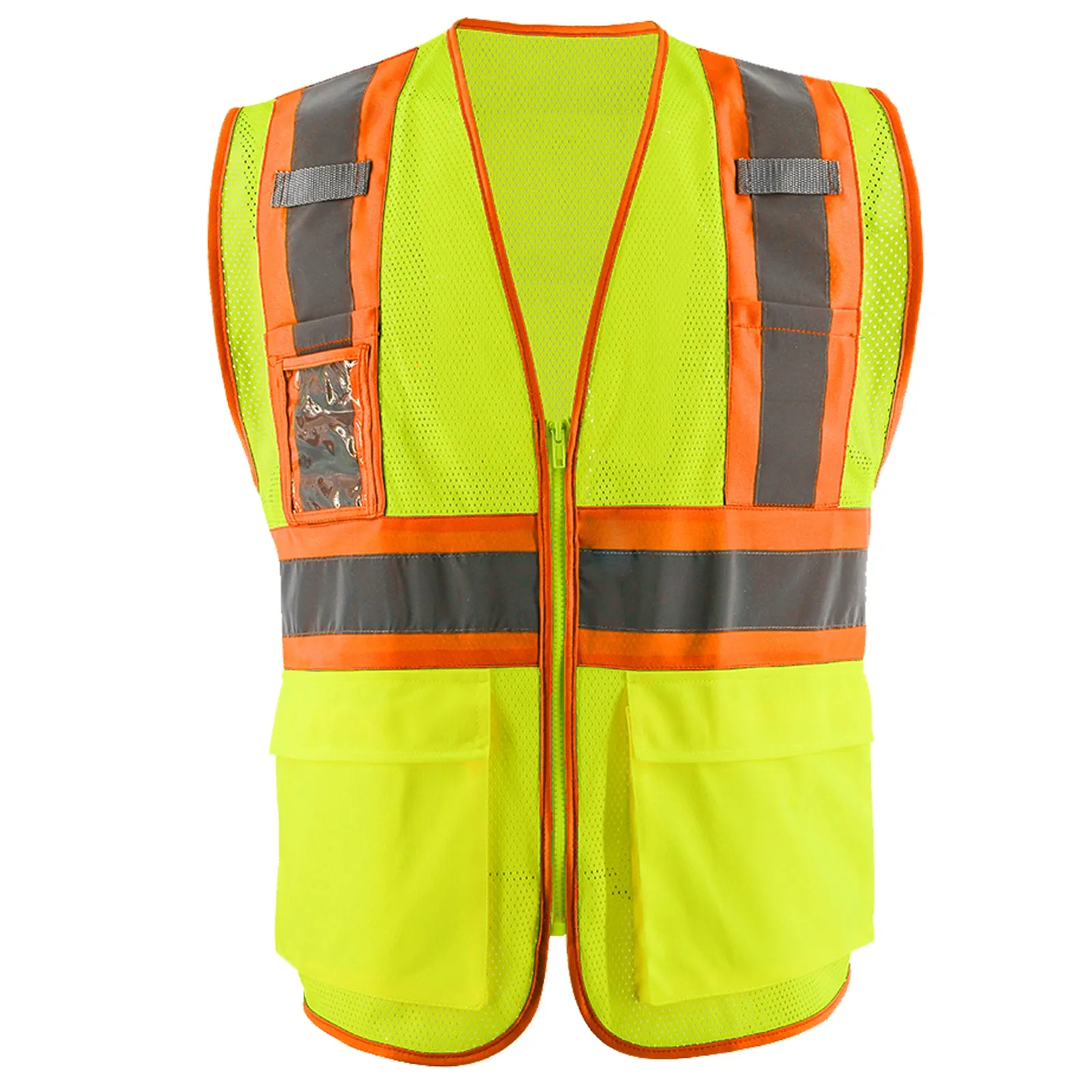 SMASYS Mesh Two-Tone Hi Vis Construction Safety Vest for Men Women(LBV-4058)