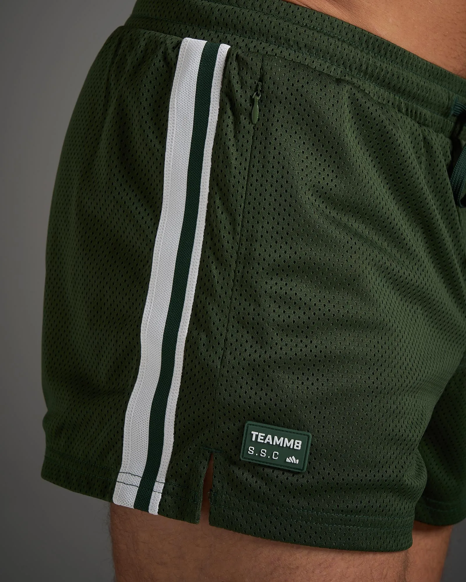 S.S.C. Fraternity Mesh 3" Short - Forest Green