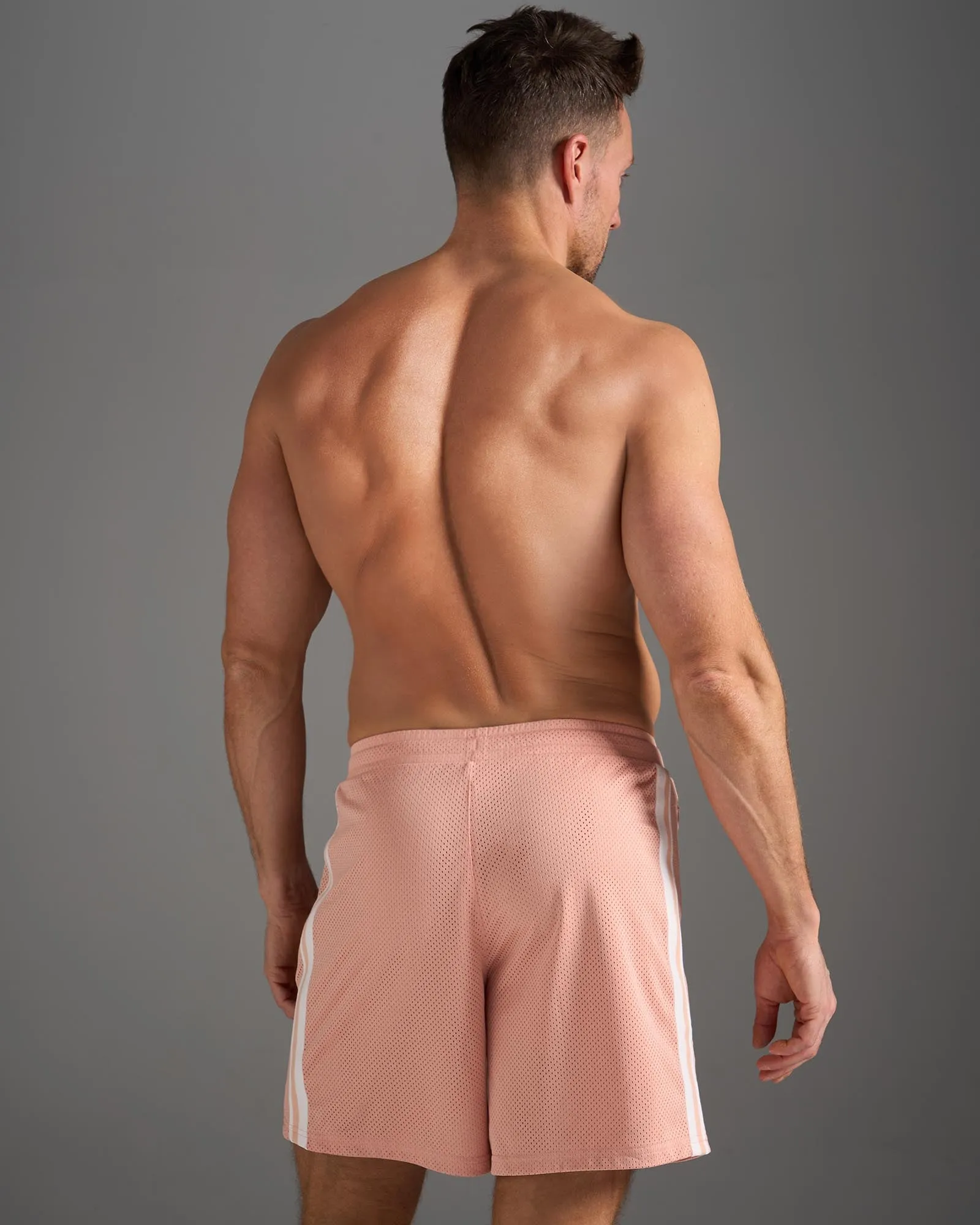 S.S.C. Fraternity Mesh 6" Short - Dusty Pink