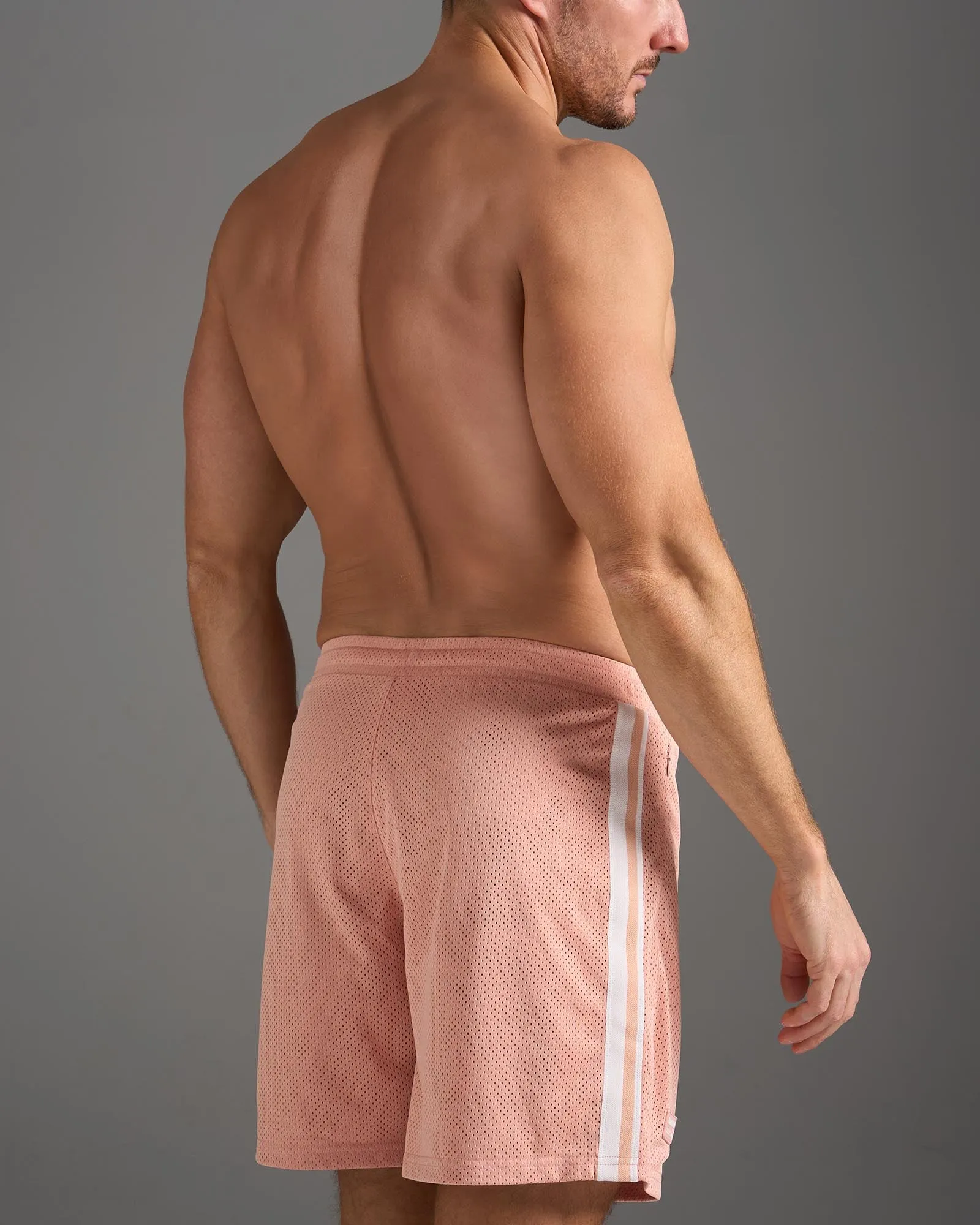 S.S.C. Fraternity Mesh 6" Short - Dusty Pink
