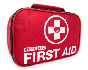 Swiss Safe 2-in-1 First Aid Kit (120 Piece)   Bonus 32-Piece Mini First Aid Kit: Compact, Lightweight for Emergencies at Home, Outdoors, Car, Camping, Workplace, Hiking & Survival