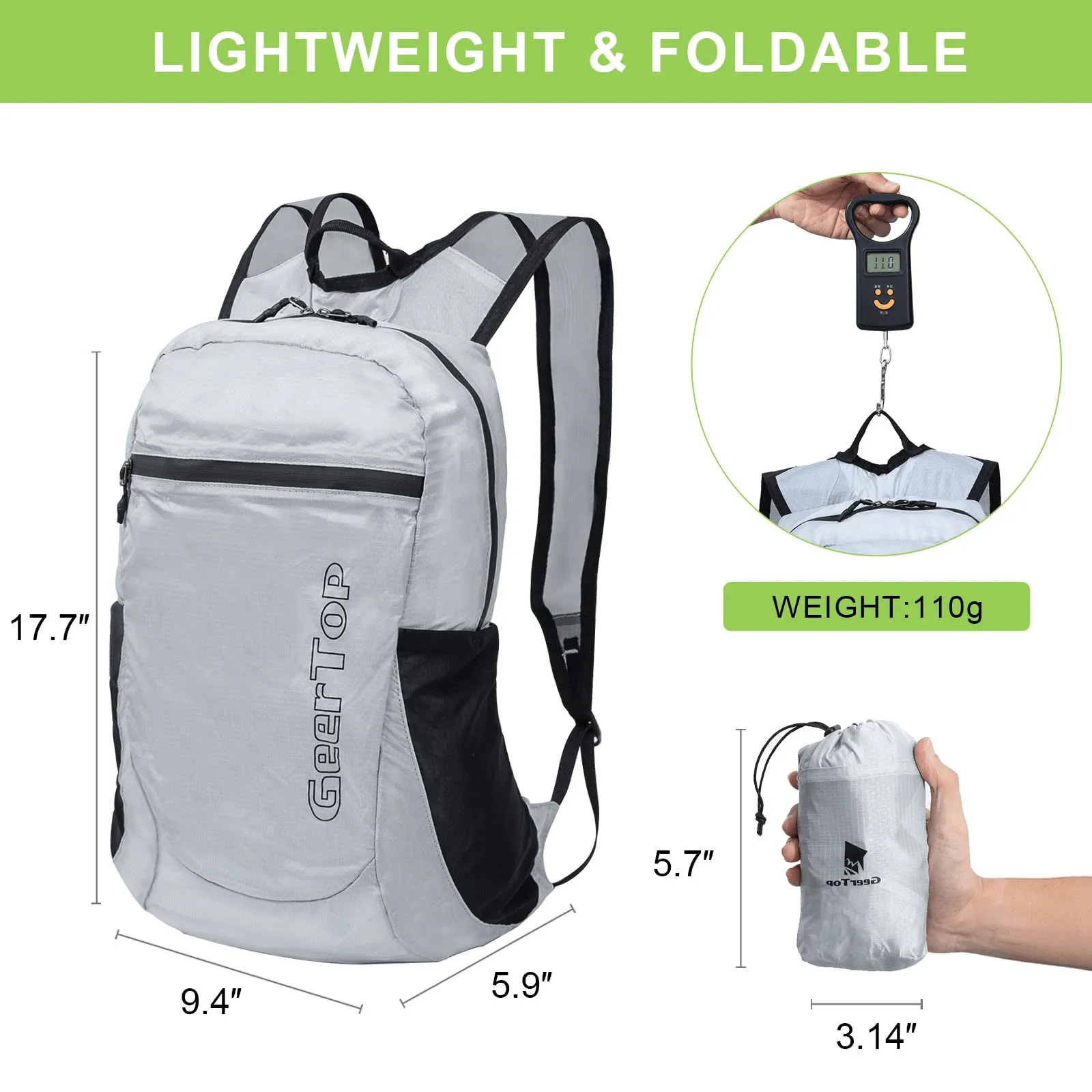 Ultralight Packable Backpack for Outdoors