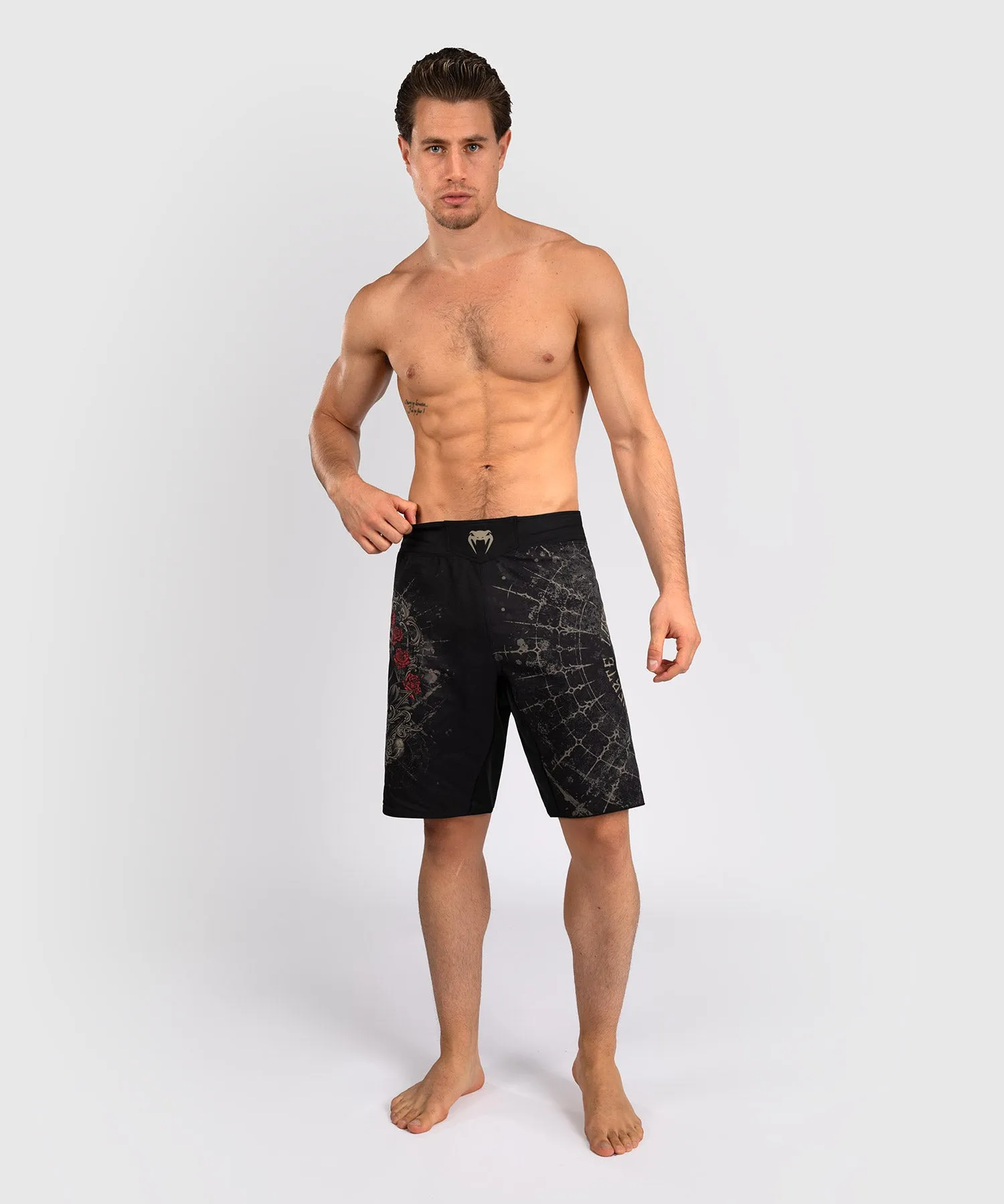 Venum Santa Muerte 5.0 Men’s Fight Shorts - Deep Black/Gold