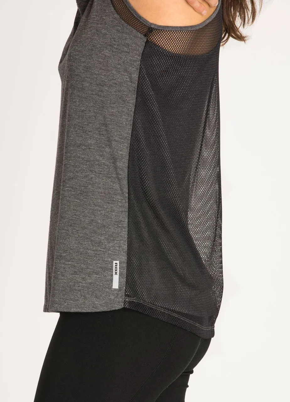 Vortex Netted Mesh Back Racerback Tank Top
