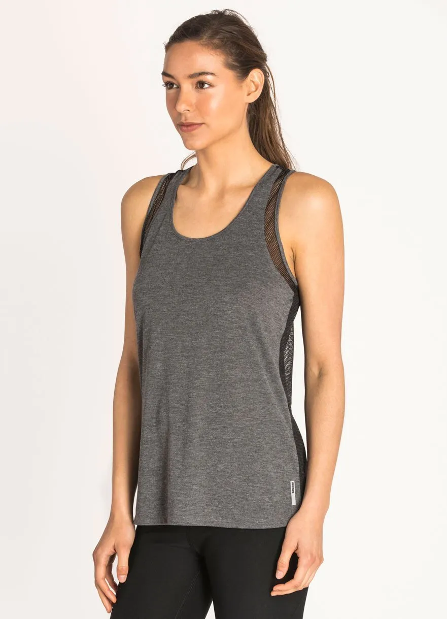 Vortex Netted Mesh Back Racerback Tank Top