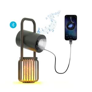 Vyvylabs X1 Flaming Multifunctional Outdoor Light Wireless Speaker   With Powerbank