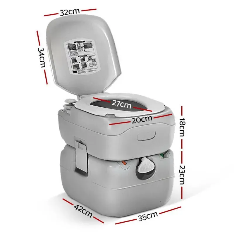 Weisshorn Outdoor Portable Camping Toilet | 22 Litre